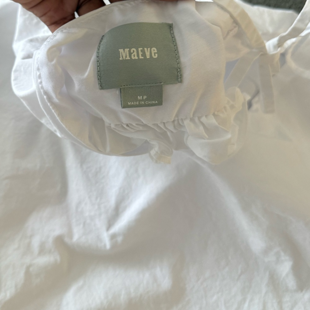Maeve Elegant White Ruffle Top - Picture 3 of 3